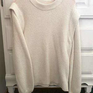 Womens Crewneck Pullover Sweater Cream Large